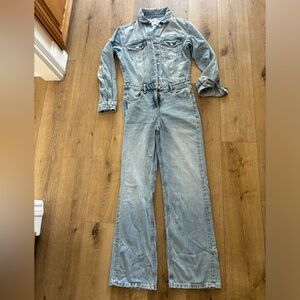Zara - Long sleeve Jumpsuit - Flare - Xsmall - Denim - NWOT